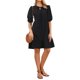 thumbnail image 2 of INSPIRE CHIC Vestido de Verano Babydoll para Mujeres Bordado con Ojal Mangas Abullonadas Dobladillo con Volantes Vestidos Cortos XS Negro, 2 of 6