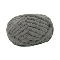 Magideal - Hilo De Lana Gruesa Para Ganchillo Tejido Manual Alfombras Cestas Camas Para Mascotas Poliéster Lavable Apto Para Creaciones De Invierno Regalos Artes Gris Oscuro