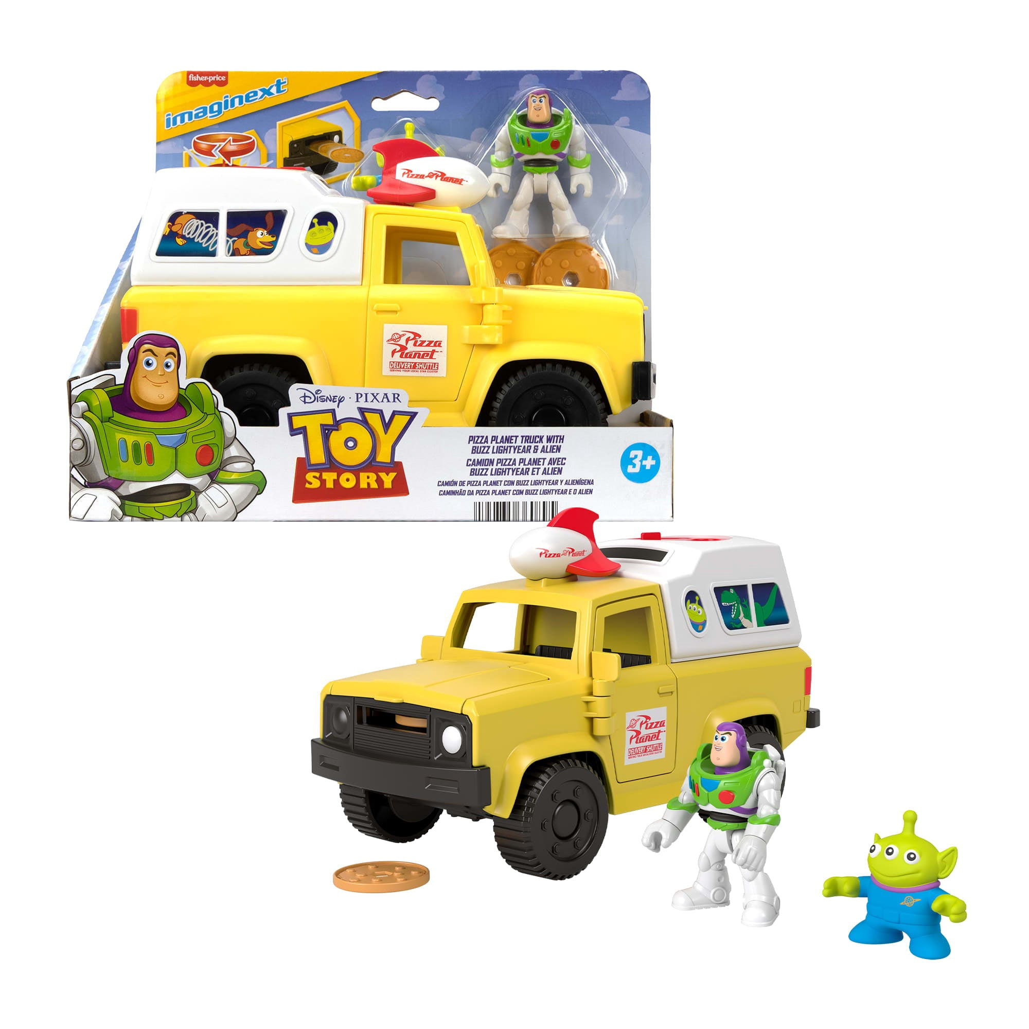 Mattel - Imagit Camioneta Pizza Planet Con Buzz Y Alien Toy Story