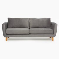 Barra Design - Sofá Thomas 210 Felpa Gris