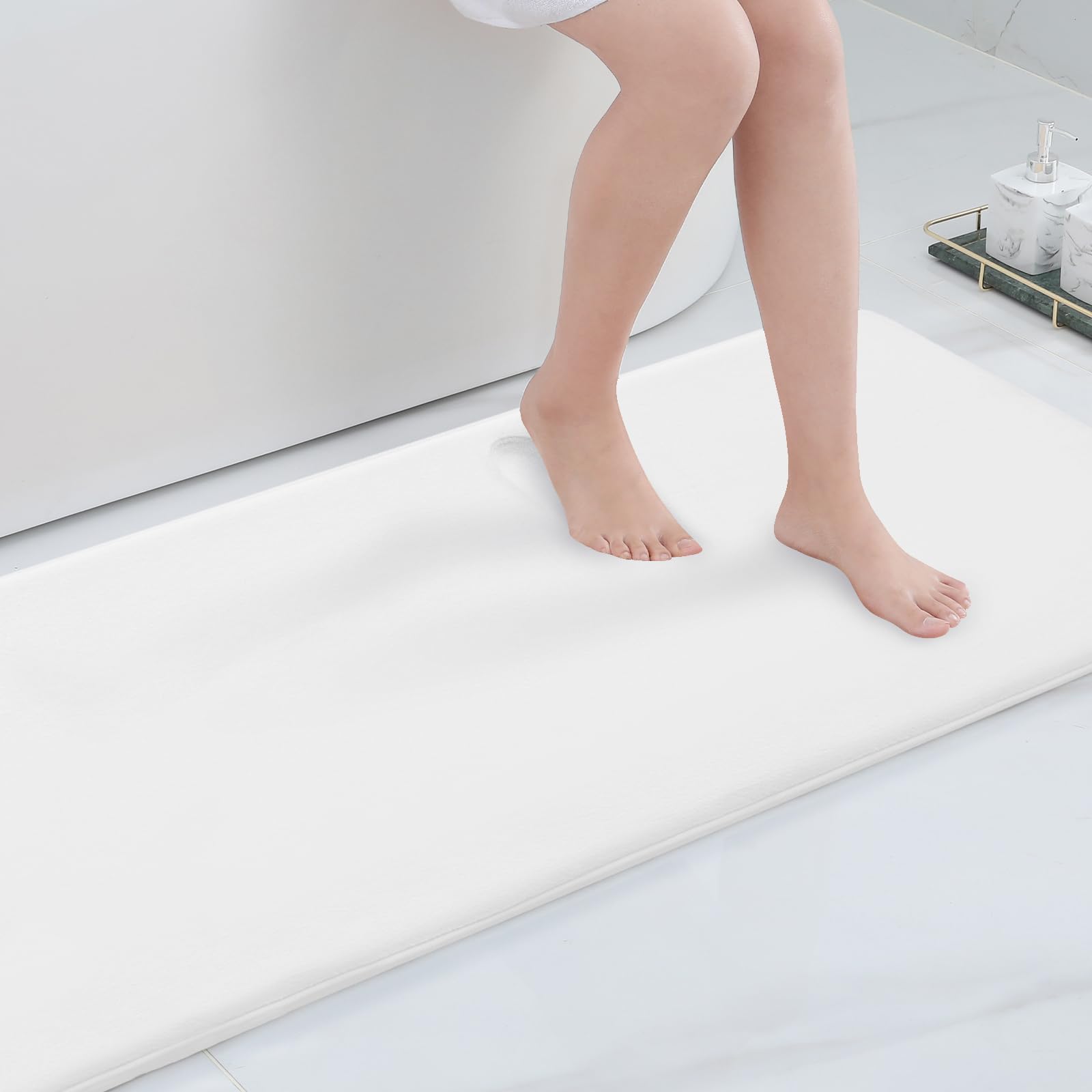 Alfombra De Baño Smiry De Espuma Viscoelástica Extrasuave, Absorbente, 120 X 60 Cm