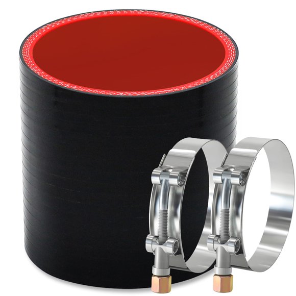 Acoplador de Manguera de Silicona Tyeioms 63 mm × 76 mm con Abrazaderas T‑Bolt