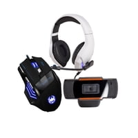 Genérico - Combo Pc Con Webcam + Audifono Gamer H1 + Mouse Zelotes T80