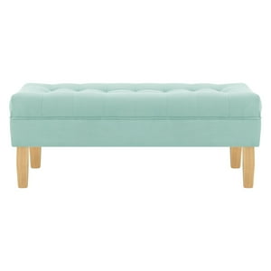 Bodevir - Banqueta Wood 2C Felpa 05 Verde Agua