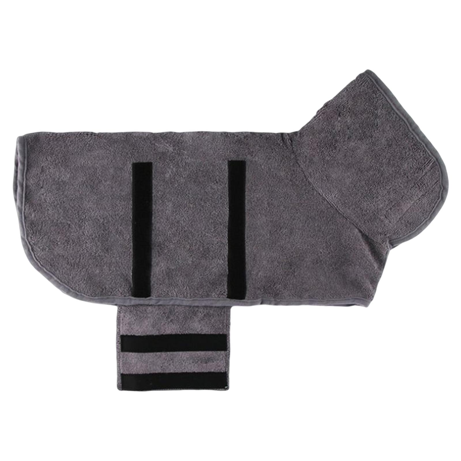 Magideal - Dog Bathrobe Toalla Absorbente Ajustable Secado Rápido Material Poliéster Nylon Función Cómoda Y Portátil Adecuado Para Baño Paseos Piscina Con Gris M
