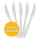 thumbnail image 2 of Cuchillo biodegradable compostable pack 50 unidades Blanco, 2 of 3