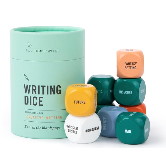 Juego creativo Writing Dice Two Tumbleweeds, juego de 9 unidades para adultos