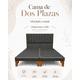 thumbnail image 3 of Set de Cama 2 Plazas con Respaldo Gris Oscuro en Lino Sin Colchón, 3 of 3