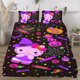 thumbnail image 1 of Halloween Hello_Kitty_ Quilt Set FullSoft Lightweight Quilts Quilted Bedspreads3 Pieces Set Queen SizeColorful Cartoon Print All Season 173*218CM, 1 of 5