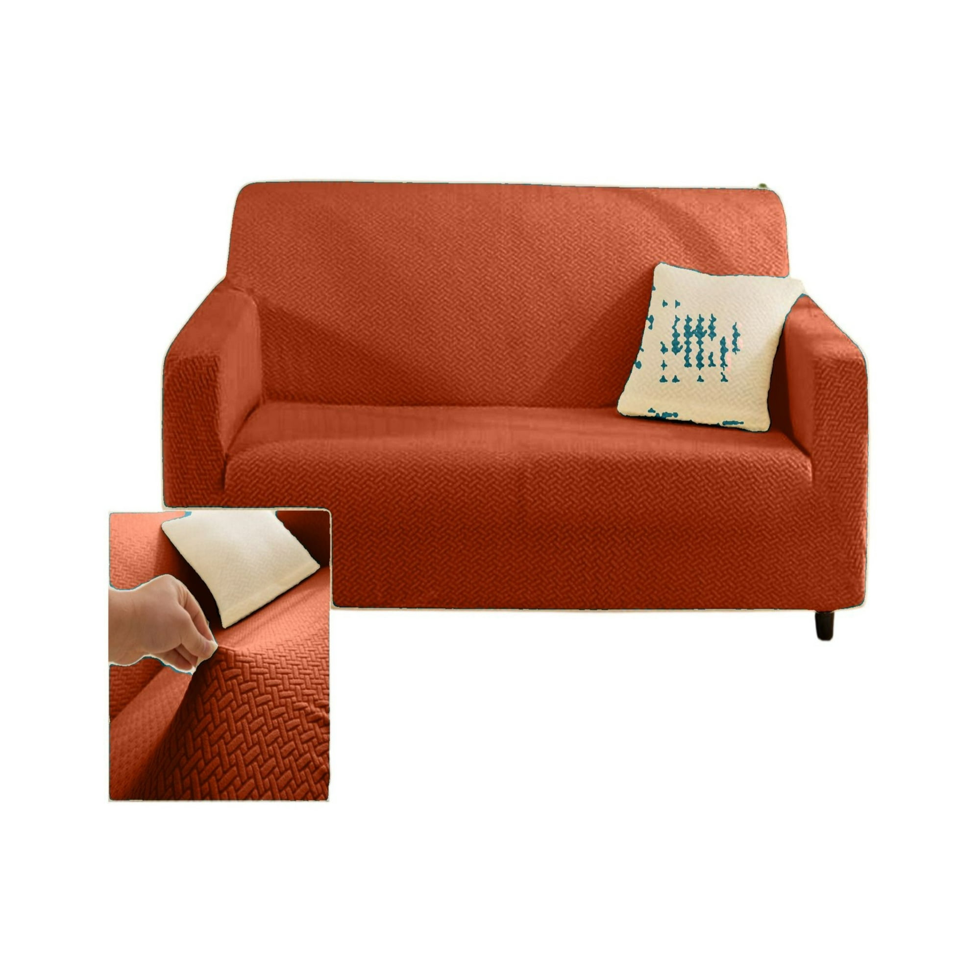 Genérico - Juego Fundas Sofá Texturizadas 3+1+1 Antideslizantes 5n2