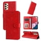 thumbnail image 1 of Funda tipo cartera FOXDOCK para Samsung Galaxy A13 4G , diseño girasol en relieve, cuero PU, cierre magnético, soporte y tarjetero, 1 of 5