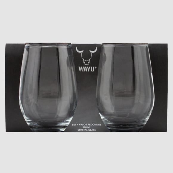 Set 4 Vasos 584ml Vidrio