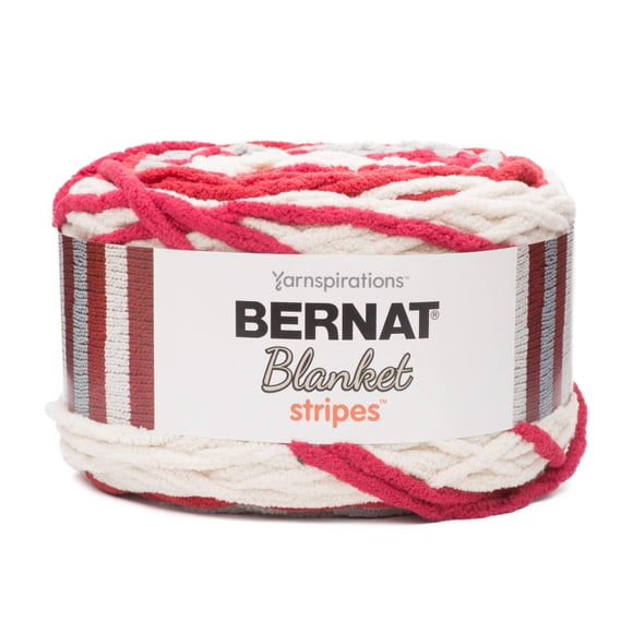 Hilo Bernat Blanket Stripes 300 g Súper Grueso Rojo