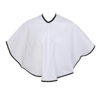 Magideal - Capa De Barbero De Salón, Capa De Barbero De Afeitado, Chal De Tinte Para El Cabello, Capa De Maquillaje Corta, Capa De Corte De Pelo Para Peluquería Blanco