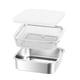 thumbnail image 4 of Recipiente De Acero Inoxidable Para Alimentos Con Colador Para Lechuga Y Fruta (1500 Ml), 4 of 5