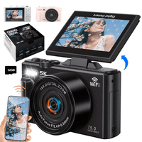 Innedd - Cámara 5K Digital Fotografíca 75Mp Con Pantalla Giratoria