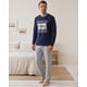 thumbnail image 3 of Pijama Hombre Algodón Estampado Retro Music azul L, 3 of 7