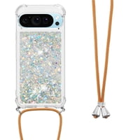 Funda Foxdock Para Google Pixel 10 Con Cuerda Ajustable, Brillo Líquido, Protección Antigolpes Y Lente – Ideal Para Regalo