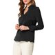 thumbnail image 4 of INSPIRE CHIC Camisa Elegante de Mujer con Cuello en V y Mangas Largas con Botones M Negro, 4 of 7