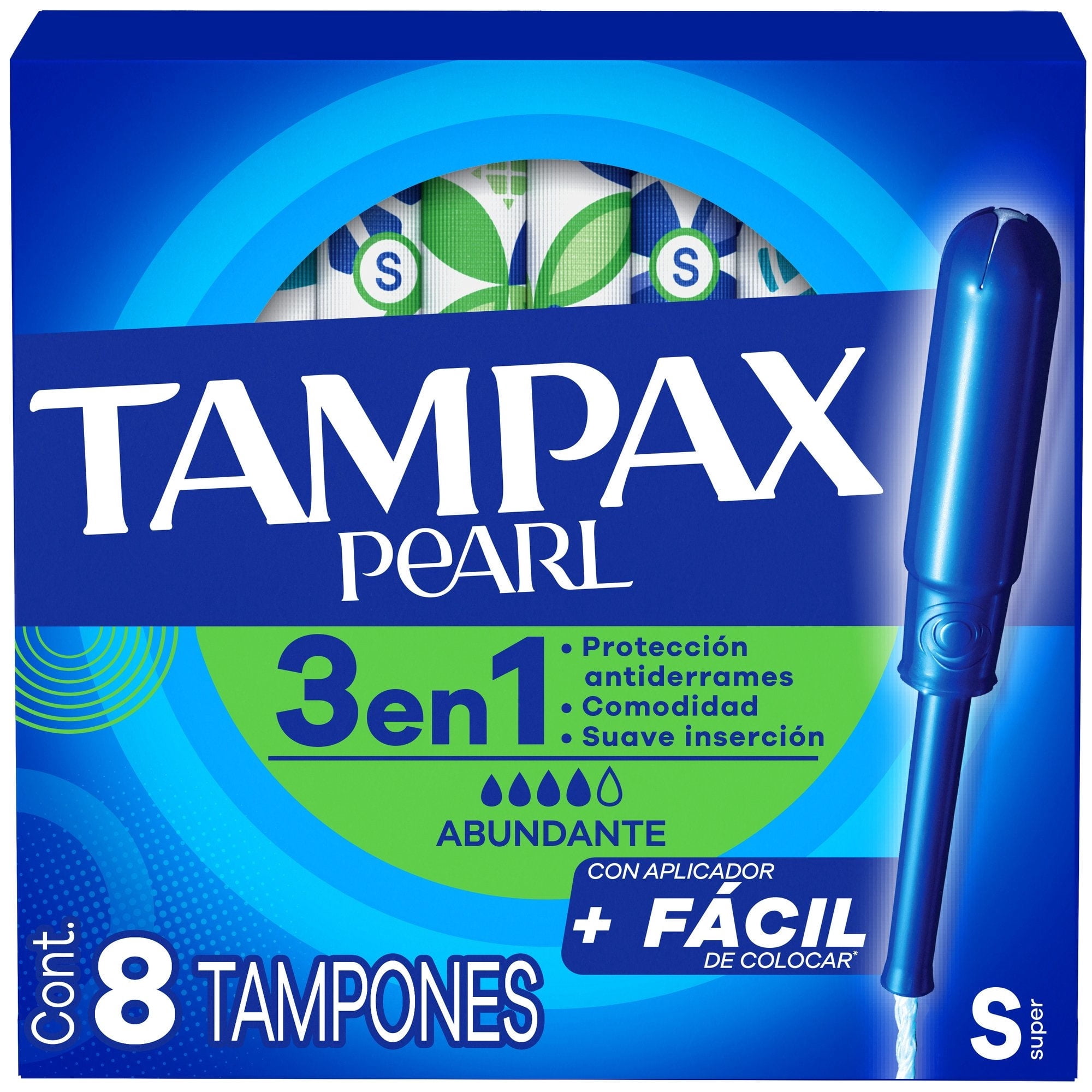 Tampones Absorventes Pearl Regular 8 Un Tampax