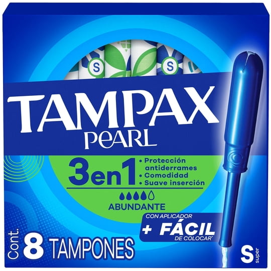 Tampones Absorventes Pearl Regular 8 Un Tampax