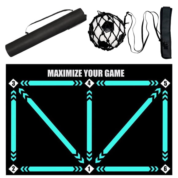 Tapete de entrenamiento de fútbol ECENUR 89 x 61 cm con bolsa de malla