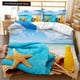 thumbnail image 1 of x1064 Bed SheetsBeach Duvet Cover Set Summer Ocean Bedding Set Hawaiian Marine Sea Waves Starfish Polyester Comforter Cover 3-Piece Bedding Set (1 Duvet Cover + 2 Pillow Shams) nj1064, 1 of 5