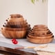 thumbnail image 3 of suxuMhao Bandeja de Madera de Acacia Marrón con Rotundidad-1 Paquete 6.3in de Diámetro X 1.38in de Altura, Bandeja para Servir de Navidad, Bandejas para Mesa de Centro, Bandejas para Fiestas,, 3 of 3