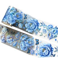 Magideal - Cinta Washi Con Pegatinas Para Álbumes De Recortes De Mascotas, Etiqueta Decorativa, Cinta Adhesiva Decorativa Para Manualidades, Pegatinas Para Álbum Peonía Azul
