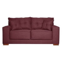 Colbox - Sofa Versa 2 Cuerpos Tela Burdeo