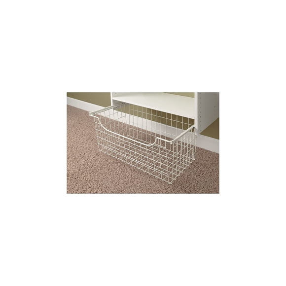 Cesta colgante de alambre Easy Track blanca 12 cm