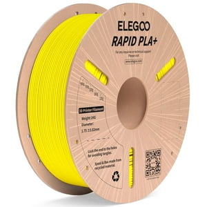 Filamento Para Impresora 3D Elegoo Rapid Pla Plus De 1,75 Mm, Amarillo, 1 Kg