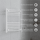thumbnail image 4 of Calefactor Secador de Toallas 200 w Mural 60 x 50 cm Lipari Blanco, 4 of 5
