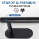 thumbnail image 5 of Soportes para cortinas Hoousuper 304 de acero inoxidable negro, 4 unidades, 5 of 7