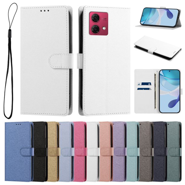 Cartera Protectora para Motorola Moto G84 con Soporte, Blanco