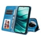 thumbnail image 2 of Funda tipo cartera FOXDOCK para Xiaomi Redmi Note 14 Pro Plus 5G , diseño girasol en relieve, cuero PU, cierre magnético, soporte y tarjetero, 2 of 5