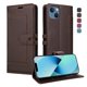 thumbnail image 2 of Premium Wallet Case for iPhone 15 with Card Slots & Kickstand, Flip Cover Brown, 2 of 6