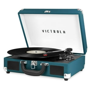 Tocadiscos Victrola Vintage De 3 Velocidades Bluetooth Azul Coral