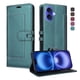 thumbnail image 1 of Premium Wallet Case for iPhone 16 with Card Slots & Kickstand, Flip Cover Green, 1 of 6