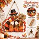 thumbnail image 3 of Thanksgiving Decorations Turkey Wood Sign Pumpkin Front Door, 3 of 3