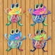 thumbnail image 1 of Arte de Pared Junware – Decoración de Ranas, Juego de 4 Esculturas de Metal, 1 of 7
