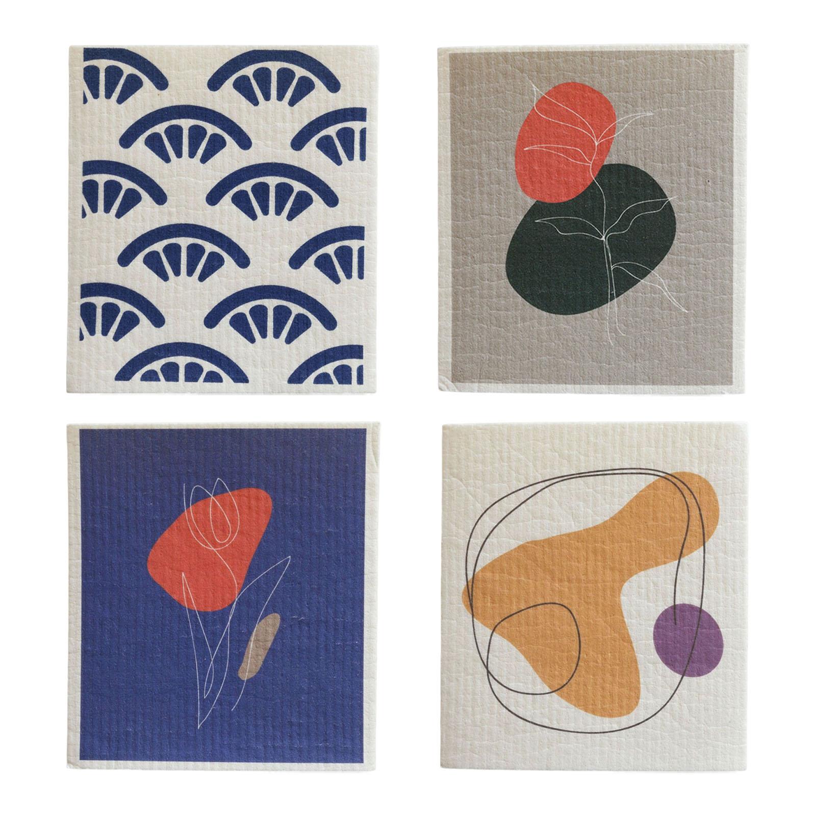 Magideal - 4 Paños De Tela No Tejida, Trapos De Limpieza Reutilizables, Paño De Limpieza Absorbente Lavable Para Mostradores De Fregaderos De Cocina Estilo A