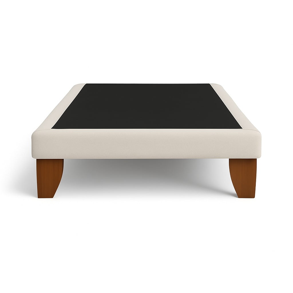 Ethan Desing - Base Cama 1.5 Plazas 105x190 Beige En Lino