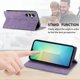 thumbnail image 4 of Funda tipo cartera con bloqueo RFID para Samsung Galaxy A16 Con tapa abatible, portatarjetas, cierre magnético, TPU y soporte Morado, 4 of 6
