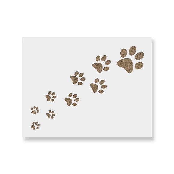 Plantilla "Trail of Paw Prints" de Stencil Revolution