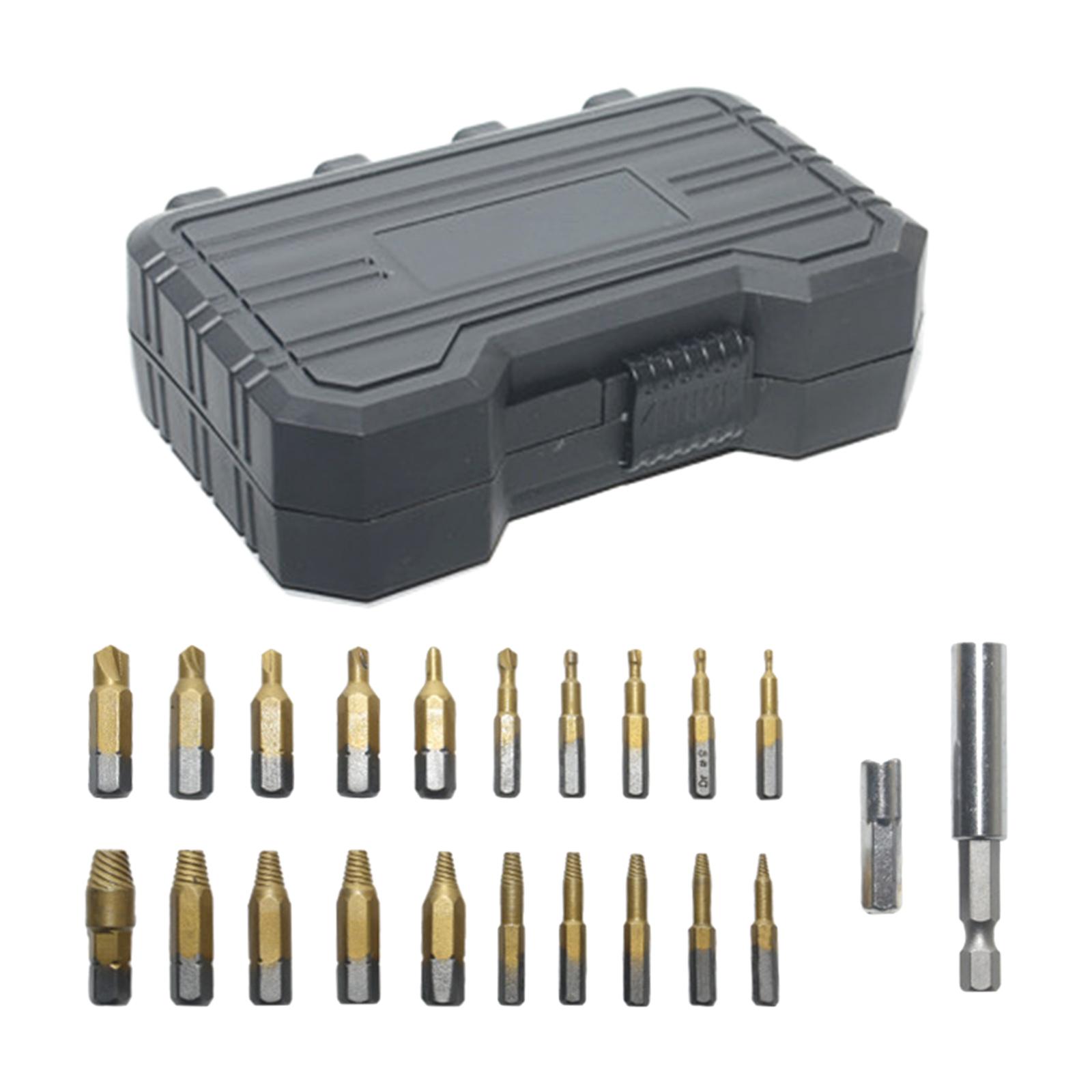 Magideal - Juego De Extractores De Tornillos Dañados, Acero Profesional De Alta Velocidad, Eliminación De Pernos Rotos, Removedor De Pernos De Fácil Extracción,