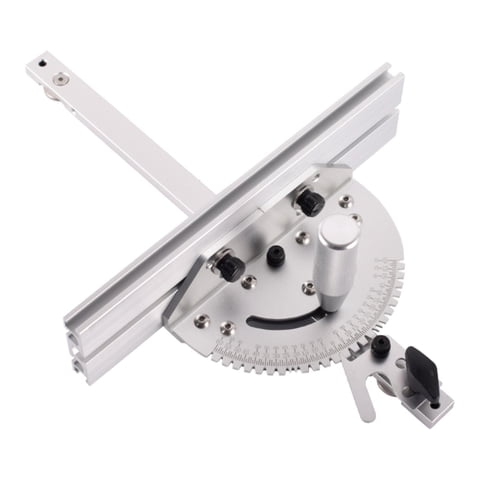 Ioensy - Conjunto De Calibre De Inglete Para Sierra De Mesa, Marcas Claras, Calibre De Ángulo Ajustable De Alta Precisión Y Respaldo De 25 Cm