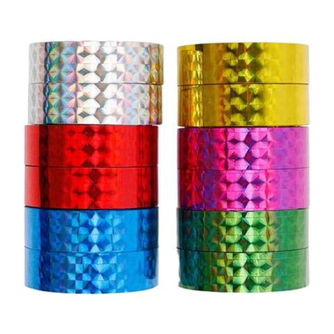 Bothyi - 10 Unidades De Cinta Adhesiva Para El Día De San Valentín, Cinta Adhesiva Para Planificador, Fabricación De Tarjetas, Diario Holográfico