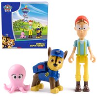 Figuras De Juguete Paw Patrol Chase Y Captain Turbot, Paquete De 3