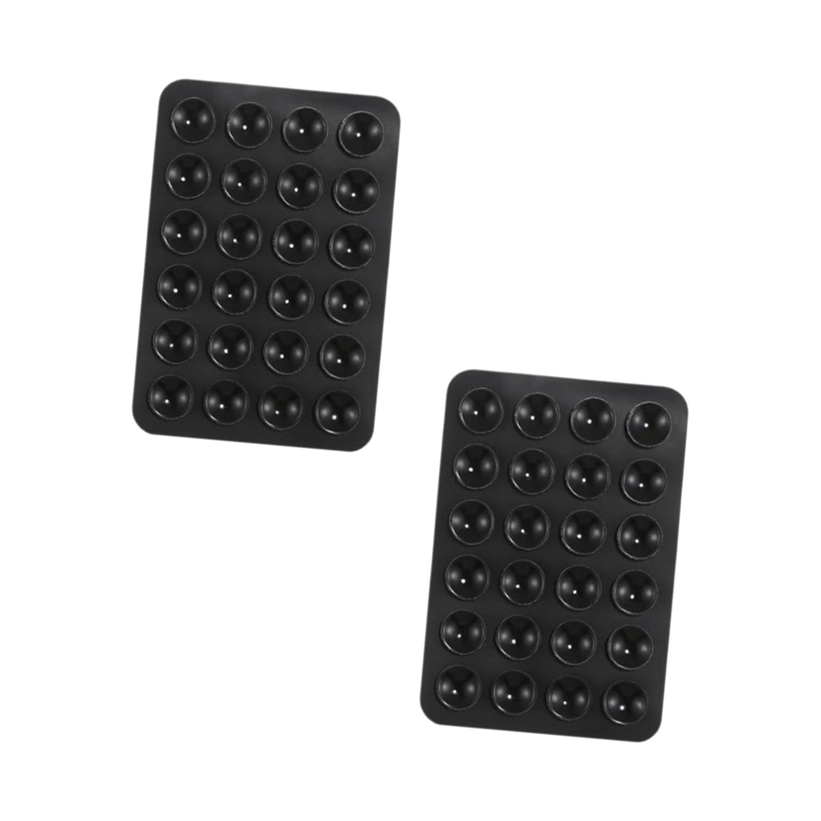 Bothyi - 2X Funda De Silicona Con Ventosa Para Teléfono, Soporte Adhesivo Para Viaje En Coche, Fácil De Usar, Manos Libres, Color Negro